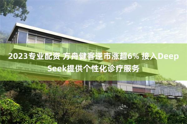 2023专业配资 方舟健客逆市涨超6% 接入DeepSeek提供个性化诊疗服务