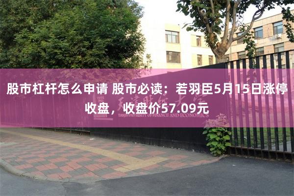 股市杠杆怎么申请 股市必读：若羽臣5月15日涨停收盘，收盘价57.09元